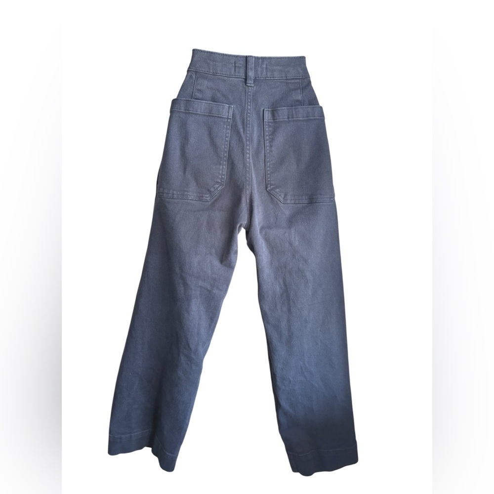 Everlane Navy Denim organic cotton high-rise relaxed straight silhouette jeans 6 - Picture 7 of 11